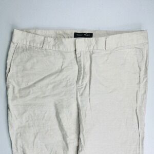 Banana Republic Hampton Pants Women 6 Beige Good Linen Cotton Blend Straight New